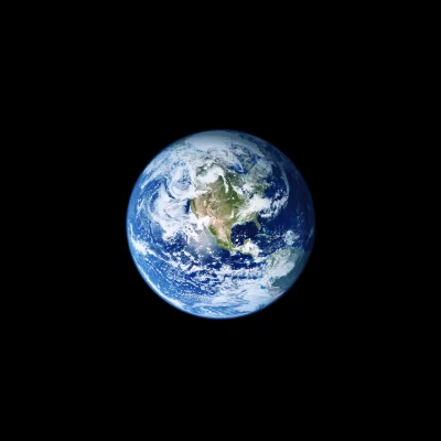 Stunning Blue Marble Earth View from Space with Visible North America Continent image