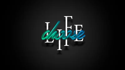 Vibrant 'Choose Life' 3D Gradient Typography on Black Background, Inspirational Slogan Design image