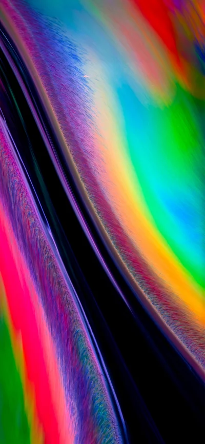 Vibrant Abstract Liquid Flow with Rainbow Colors and Textured Detail