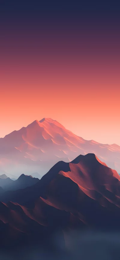 Serene Mountain Landscape at Sunrise