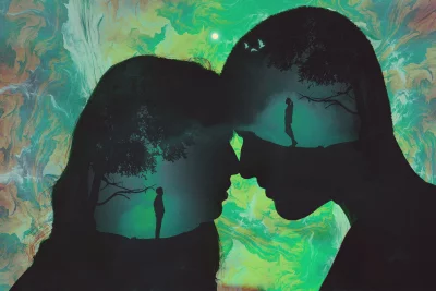 Dual Silhouettes with Inner Landscapes, Reflecting Introspection and Connection image
