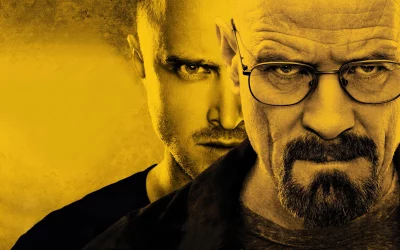 Iconic Characters in Intense Yellow Portrait with Determined Gaze image
