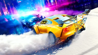 Dynamic Supercars Drifting in Neon Cityscape with Smoke and Sparks image
