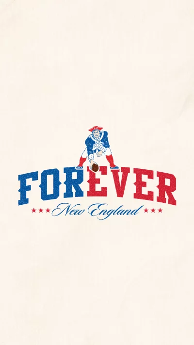 Forever New England Patriots Football Fan Art Design Illustration image