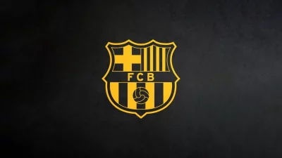 FC Barcelona Football Club Emblem on Dark Textured Background image