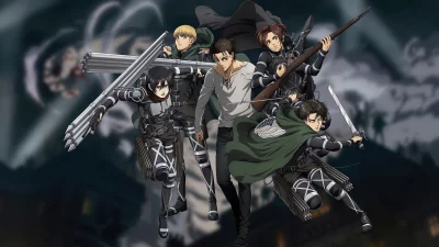 Iconic Attack on Titan Characters in Dynamic Scouting Legion Action image