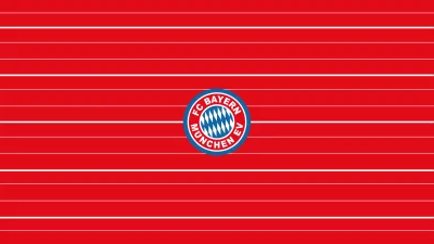 FC Bayern Munich Football Club Badge on Dynamic Striped Red Backdrop image