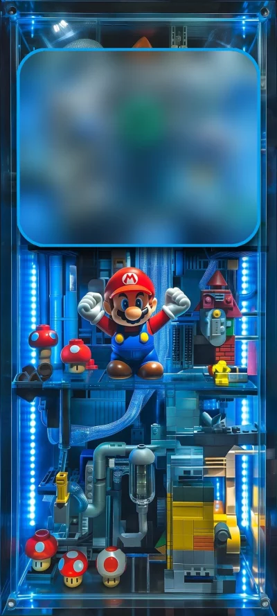 Mario World Diorama Display with LED Lights