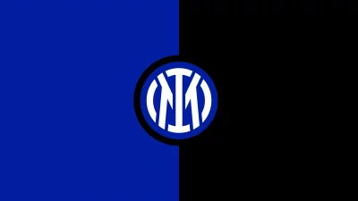 Iconic Inter Milan Football Club Emblem with Striking Blue and Black Design image