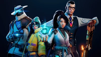Diverse Video Game Agents Posing with Glowing Powers and Futuristic Tech image
