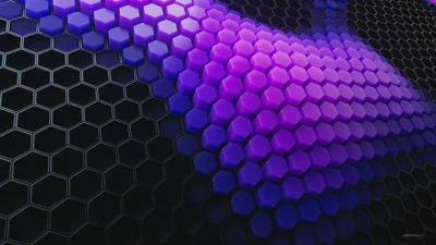 Abstract Purple Hexagon Pattern Wallpaper with Gradient Colors and Futuristic 3D Design image