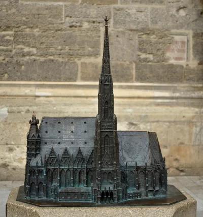 Exquisite Bronze Architectural Model of Vienna's Historic Stephansdom Cathedral image