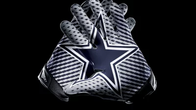 Professional American Football Gloves with Prominent Star Logo and Enhanced Grip image