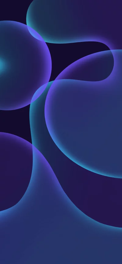 Abstract Gradient Smooth Blue and Purple Background with Glowing Shapes