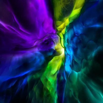 Vibrant Abstract Fluid Gradient Waves Background with Luminous Purple, Green, and Blue Hues image