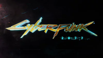 Dynamic Cyberpunk 2077 Video Game Title with Futuristic Digital Aesthetics image