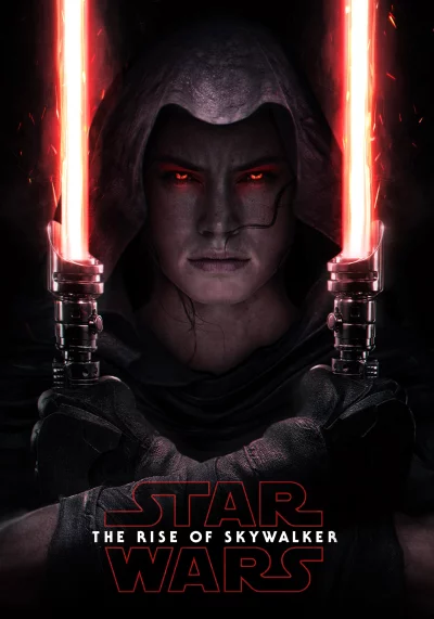 Dark Rey with Red Lightsabers Star Wars: The Rise of Skywalker Movie Poster image