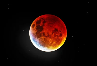 Breathtaking Total Lunar Eclipse with Fiery Red Moon in Starfield image