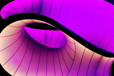 Vibrant Purple Magenta Abstract Swirl with Dynamic Lighting image