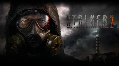 Stalker 2: Hooded Survivor in Gas Mask Amidst Desolate Industrial Wasteland image