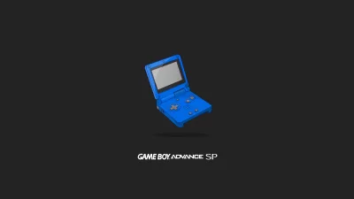 Blue Nintendo Game Boy Advance SP Portable Gaming Console Vector Art image