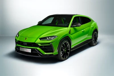 Vibrant Green Lamborghini Urus High-Performance SUV Studio Shot image