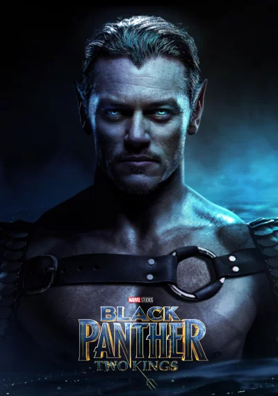 Dramatic Marvel Studios Black Panther Two Kings Namor Character Poster Concept Art image