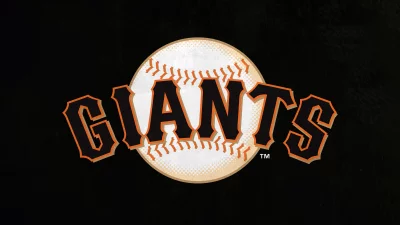 Iconic San Francisco Giants Baseball Team Logo Emblem on Textured Black Background image