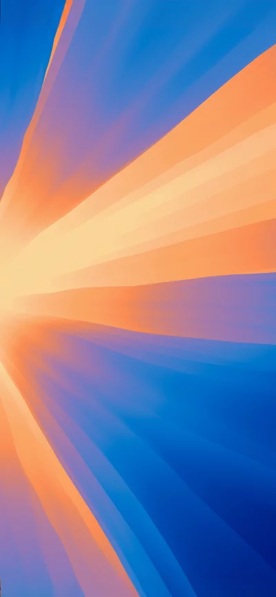 Dynamic Abstract Light Rays with Vibrant Blue and Orange Gradient Burst image