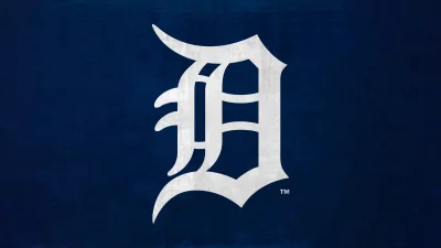 Iconic Detroit Tigers 'D' Logo on a Distressed Navy Blue Background image