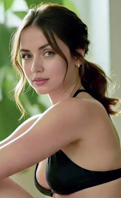Captivating portrait of a beautiful young woman with natural beauty and serene expression image