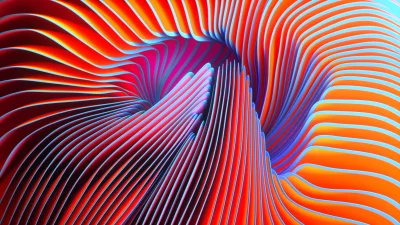 Dynamic Abstract Flowing Lines and Waves in Radiant Red and Blue Gradient image
