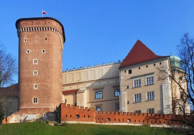 Majestic Wawel Royal Castle historic architecture under clear blue sky in Krakow image