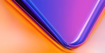 Dynamic Abstract Fluid Gradient Curves with Luminous Violet and Orange Flow image