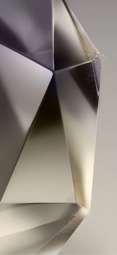 Abstract Geometric Prism with Glittering Particles