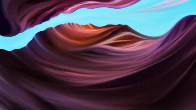 Abstract Flowing Waves Digital Art Wallpaper Vibrant Background Illustration image