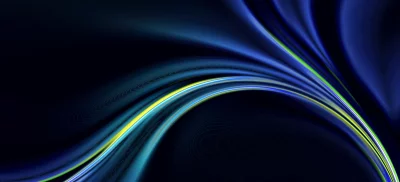 Dynamic Abstract Blue Green Yellow Glowing Lines on Dark Background image