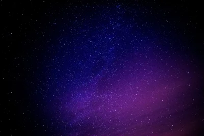Cosmic Night Sky with Sparkling Stars and Violet Blue Gradient image
