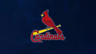 Iconic St. Louis Cardinals Major League Baseball Logo on Dark Blue Textured Background image