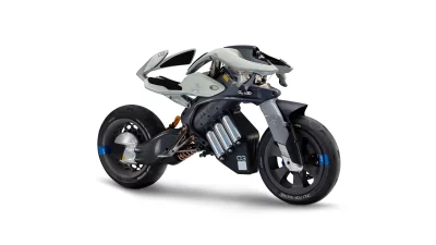 Cutting-edge Electric Self-Balancing Motorcycle Concept Showcasing Future Mobility Technology image