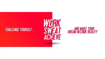 Empowering Motivational Quote 'Work Sweat Achieve' for Inspiring Success and Personal Growth image