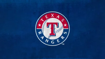 Official Texas Rangers Baseball Team Logo on Textured Blue Background for Sports image