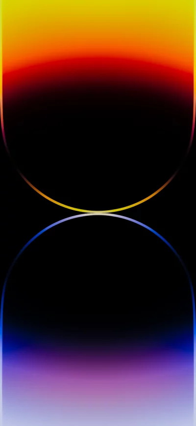 Abstract Gradients of Yellow, Red, Blue, and Purple on Black Background