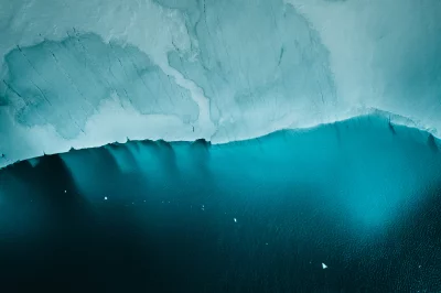 Abstract Arctic Glacier and Ocean Aerial View image