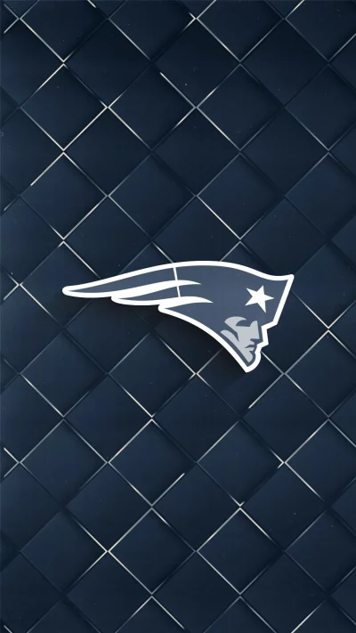 New England Patriots Team Emblem on Dark Blue Quilted Texture
