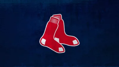 Iconic Boston Red Sox Logo Displayed on Textured Blue Background image