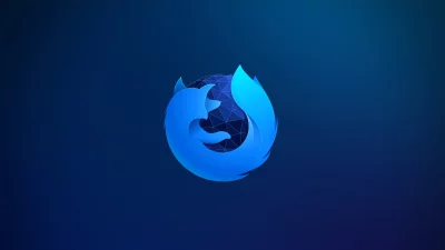 Vibrant Blue Abstract Fox Logo Embracing a Digital Globe Icon image