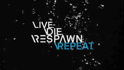 Live Die Respawn Repeat Gaming Motivational Quote Dark Background image