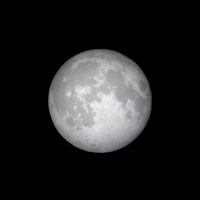 Lunar Orb Glowing Brightly with Visible Craters Against Dark Universe image