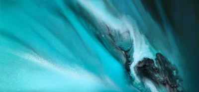 Mesmerizing Abstract Blue Green Liquid Swirls with Glitter Particles image